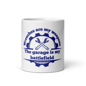 The Mechanics White glossy mug