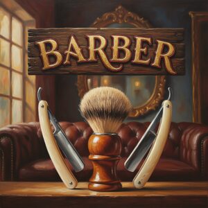 Wall art for Barber